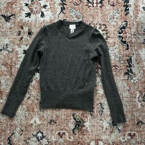 H&M Dark Charcoal V-Neck Women's Sweater